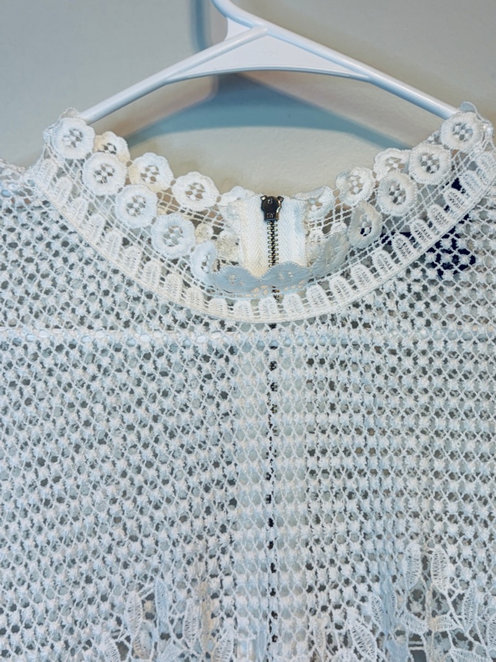 project RUNWAY White Crochet Overlay Top - Picture 4 of 8